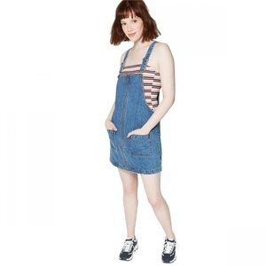 Wild Fable Overalls Dress Retro Denim Zip Size Large